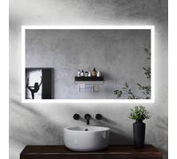 MAERTS-E 1200x700mm Bathroom Mirror with LED Lights, Bluetooth Speakers & Demister | LED Bathroom Mirror with Adjustable Light & Memory | Wall Switch & Touch Sensor | Auto Shut-Off