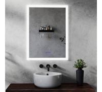 Maerts-E Bathroom Led Mirror With Bluetooth Speaker 500 X 700 mm 3 Colour Dimmable Lighting Meomory Anti-Fog Touch/wall Switch Control