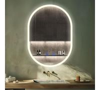 MAERTS-E Grand Oval LED Vanity Mirror 1000x600mm, Backlit with 3-Tone Lighting, Integrated Anti-Fog System & Smart Touch Controls - Premium Wall Mirror for Bathroom & Dressing Room