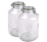Mäser, Gothika Series, 2 x 4.8 Litres Large Storage Glasses with Swing Top, Gherkin Clip Top Glass Jars