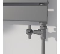 Maesta Anthracite Gray Traditional Manual Straight Radiator Valves (pair)