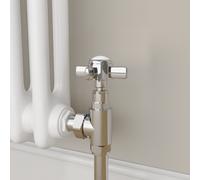 Maesta Chrome Traditional Manual Angled Radiator Valves (pair)