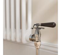 Maesta Chrome Traditional Manual Angled Radiator Valves With Lockshield