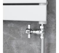 Maesta Chrome Traditional Manual Straight Radiator Valves (pair)