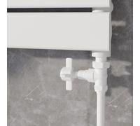 Maesta White Traditional Manual Straight Radiator Valves (pair)