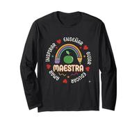 Maestra De Español Appreciation Spanish Teacher Long Sleeve T-Shirt