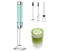 Maestri House Milk Frother with Stepless Speed Control, Rechargeable Frother with 3 Whisks and Stainless Steel Stand, Drink Mixer for Matcha, Latte, Cappuccino,Lattes, Eggs, LunaFro 2.0