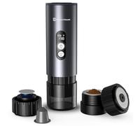 Maestri House Portable Coffee Maker with 2-3 Min Fast Self-Heating, Travel Espresso Coffee Machine with Small Tea Cup Also Holder for NS Capsule & Ground Coffee for Car Camping, RV, Hiking