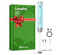 Maestri House Rechargeable Milk Frother with Stand, Handheld Electric Foam Maker Waterproof Detachable Stainless Steel Whisk Drink Mixer Foamer for Lattes, Cappuccino