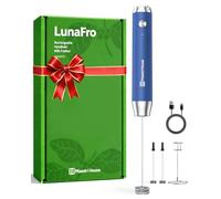 Maestri House Rechargeable Milk Frother with Stand, Handheld Electric Foam Maker Waterproof Detachable Stainless Steel Whisk Drink Mixer Foamer for Lattes, Cappuccino