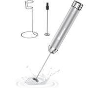 Maestri House Rechargeable Milk Frother with Stepless Speed Control, Handheld Electric Foam Maker Waterproof Detachable Stainless Steel Whisk Drink Mixer Foamer for Lattes, Cappuccino, LunaFro Max