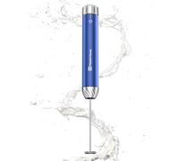 Maestri House Rechargeable Milk Frother with Stepless Speed Control, Handheld Electric Foam Maker Waterproof Detachable Stainless Steel Whisk Drink Mixer Foamer for Lattes, Cappuccino
