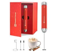 Maestri House Rechargeable Milk Frother with Stepless Speed Control | Handheld Electric Foam Maker With Detachable Stainless Steel Whisk, Drink Mixer Foamer for Lattes, Cappuccino, LunaFro Max