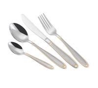 Maestro 24-Piece Stainless Steel Flatware Set 18/10 Gold Finish