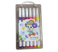 Maestro craft 12 Pcs Washable Markers Mini Triangle