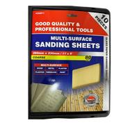 Maestro craft 280mm X 230mm / 11" X 9" Dekton Multi-Surface Sanding Sheets 80 Grit