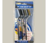 Maestro craft 3Pc Wire Brush Set Small Mini Micro Steel Brass Nylon Diy Metal Rust Remover