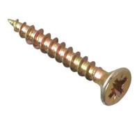 Maestro craft 500G Wood Screws Multi-Purpose Pozi Countersunk Chipboard Timber Yellow 4X50mm