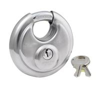 Maestro craft 80mm Round Stainless Steel Discus Shackle Padlock 2 Keys