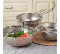 Maestro craft Long Handle Colander Sieve Kitchen Seafood Strainer Pasta 16 20 22 26 28cm