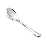 Maestro Craft Pack of 6 Pieces Stainless Steel Soup Spoons - Table Dinner Spoons - Serving Spoons - Silverware Mirror Polishing Kitchen Cutlery Set 8 inch (Silver)