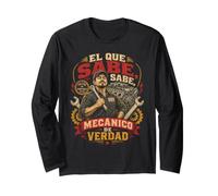Maestro Mecánico De Verdad El Que Sabe Long Sleeve T-Shirt