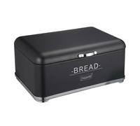 White and Black Steel Bread Bin