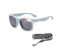 Maesy - Baby Sunglasses Luca - 1-3 Years - Flexible Bendable - Adjustable Elastic Band - Polarised UV400 Protection - Boys and Girls - Square (Light blue)