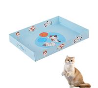 Mafagwre 10 Pcs Disposable Litter Boxes For Cats, Travel Litter Tray For Cats, Small Foldable Cardboard Kitty Litter Tray, Portable Kitten Trays, Low Entry Easy Disposal For Travel Outdoor (blue)