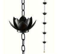 Mafagwre 120 Cm Rain Chain, Rain Drain Chain With S-Hook, Rain Chains For Gutters, Rain Chains For Outside, Rain Chain Garden Ornament, Metal Hanging Rain Catchers For Outdoor, Home, Garden (A)