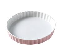 Mafagwre 26cm Round Ceramic Pie Dishes, Porcelain Flan Dish, 10 Inch Porcelain Tart Pan, Pie Pan for Baking 10 Inch, Ceramic Quiche & Tart Mould, Round Quiche Dish for Oven, BBQ, Pizza (A)