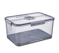 Mafagwre Bread Bin Airtight Bread Box, Plastic Breads Bins For Kitchen, Small Breads Storage Containers With Lid And Air Valve, Time Recording Dessert Box With Lid For Toast, Bagel (B)