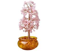 Mafagwre Crystal Tree Of Life, Copper Wire Wrapped Gemstone Tree, Healing Gemstone Money Tree, Green Aventurine Crystal Tree, Handmade Stone Tree With Money Pot For Lucky Wealth Prosperity (A)