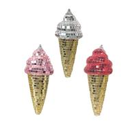 Mafagwre Disco Ball Decoration, 3 Pcs Ice Cream Mirror Disco Ball, Glass Mirror Glitter Ball, Creative Disco Mirror Ball Decorations, Small Disco Ball, Mirror Disco Ball, Disco Ball For Kids (A)
