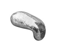 Mafagwre Disco Ball Decoration, Melted Disco Ball Decoration, Small Disco Ball, Disco Ball For Kids, Mirror Disco Ball, Silver Glitter Ball Decoration, Glass Mirror Glitter Ball For Home (silver)