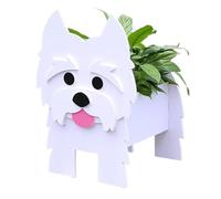 Mafagwre Oushebck Cute Dog Planter Pot, Plants Storage Container Gardening Pots, Plant Wood Flower Pot, Animal Shaped Plant Storage Container for Indoor Outdoor Garden Decorations (A)
