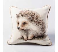MAFANG 11CT Cross Stitch Kits for Adults Animal Cute Hedgehog Cross Stitch Kits for Adults Embroidery Kits DIY Needlework Pillow Kits Home Decoration A 45x45cm