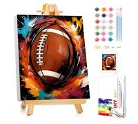 Mafenr Art Rugby Paint by Numbers for Kids, Rugby Paint by Number with Frame and Easel, Paint by Numbers for Children Age 5-8-12 for Gifts and Decor - 9.5X12Inch/24x30cm