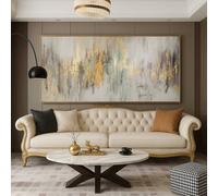 Mafett Modern Gold & Grey Large Wall Art Print Gilded Reflections | Size: A1 Mafett Grey A1