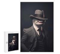 Mafia Loan Shark: Winter Activity Gift, 1000 PCS Wooden Brain Teaser for Adults, with A Decorative Finished Picture