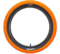 Mafiabike Lagos RSR 20" BMX Bike Tire, 2.5'' Width, Orange/Black, Clincher, Fast Rolling, Super Grippy Compound