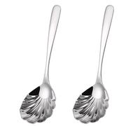 Mafier Large Serving Spoon,9" Serveware Spoons Set,Stainless Steel Catering Serving Utensils for Party Buffet Dinner Banquet Cooking Kitchen Basics,Dishwasher Safe(Silver)