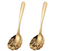 Mafier Large Serving Spoon, Stainless Steel Catering Serving Utensils for Party Buffet Dinner Banquet Cooking Kitchen Basics,Dishwasher Safe(Gold)