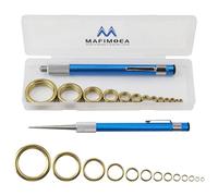 MAFIMOEA 27pcs Fishing Rod Eyelet Repair Kit Rod tip Repair kit Ceramic Guides Rings Replacement Kit 13 Sizes with A Tweezer Fishing Rod tip Repair kit