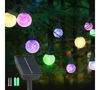 mafiti 12M/40FT Solar Lights Outdoor Garden,Mafit Christmas Outdoor Light with 30 LED Pineapple Bulb Fairy Lights,8 Modes & Memory Perfect for Camping,Patios,Yards,Christmas Parties(Multi-Color)