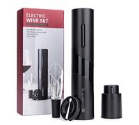 mafiti Electric Wine Bottle Opener Kit, Cordless Corkscrew, Automatic Bottle Opener Set with Foil Cutter, Wine Pourer and Vacuum Stopper