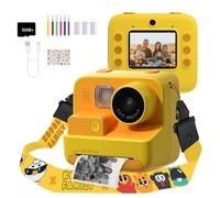 Mafiti Kids Camera Instant Print 2.0 Inch 1080P HD Screen, Kids Digital Camera 48MP for Girls Boys Gifts with 32GB SD Card, 3 Rolls of Printing Paper, 6 Colored Pens