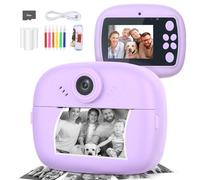 Mafiti Kids Camera Instant Print, 48MP Digital Camera with Zero Ink, Selfie 1080P Video Camera with 32G TF Card, Toys Gifts for Girls Boys Aged 3-12 for Christmas/Birthday/Holiday (Purple)