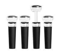 Mafiti Wine Stoppers - 4 Pack Vacuum Pump for Opened Wine Bottles
