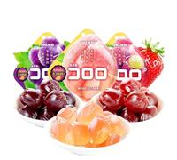 MAFUSE Bursting Fruit Gummies - Soft, Chewy, and Fruit-filled Candies. 3 Delicious Flavors: Purple Grape, Peach, Strawberry. Perfect for Party Favors, Birthday Gifts, and Halloween Treats.